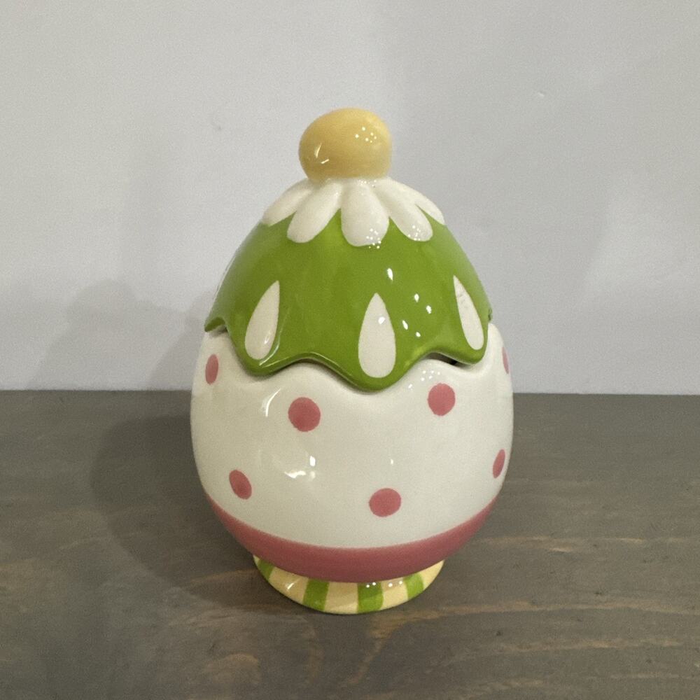 Carnival Cottage Johanna Parker Ceramic Egg Shape Sugar Bowl
